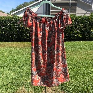 OFF THE SHOULDER mini dress size small